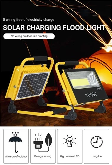 Battery Powered Led Flood Lights With Solar Backup
