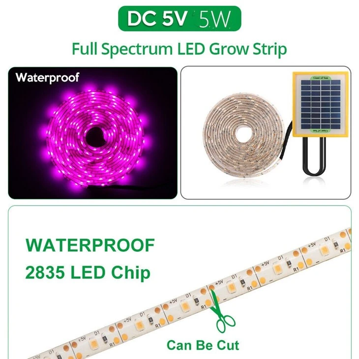 Solar Panel LED Grow Light Strip 6